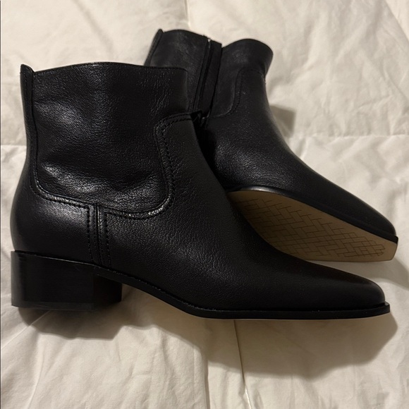 Cole Haan Black Leather Ankle Booties - Picture 1 of 6